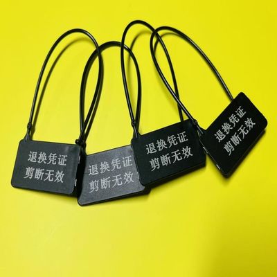 ODM Đen quần áo thẻ bảo mật nhãn quần áo thẻ cho cửa hàng quần áo