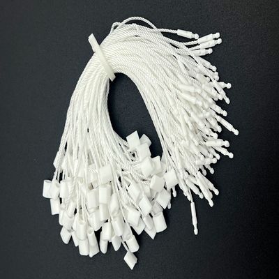 Quần áo màu trắng Polyester Security Loop Nhãn nhựa