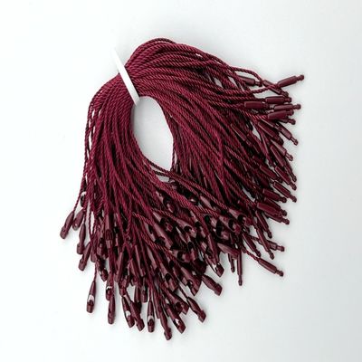 Burgundy ABS Polyester Nylon Tag Fasteners Loop Bullet Shaped Pendant