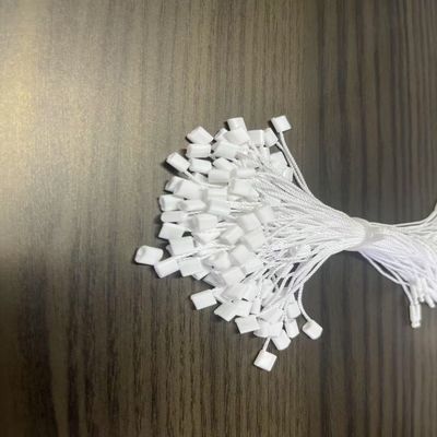 Quần áo màu trắng Polyester Security Loop Nhãn nhựa