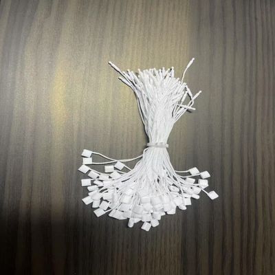 Quần áo màu trắng Polyester Security Loop Nhãn nhựa