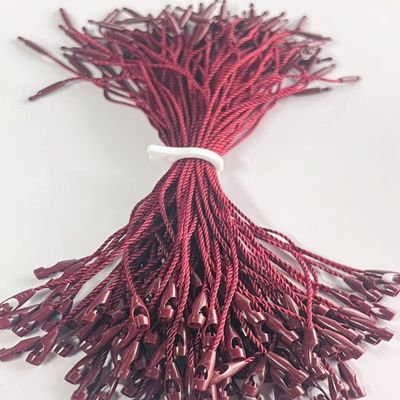 Burgundy ABS Polyester Nylon Tag Fasteners Loop Bullet Shaped Pendant
