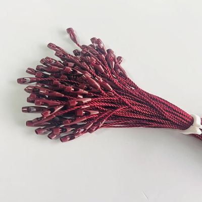 Burgundy ABS Polyester Nylon Tag Fasteners Loop Bullet Shaped Pendant