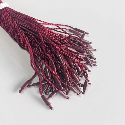 Burgundy ABS Polyester Nylon Tag Fasteners Loop Bullet Shaped Pendant