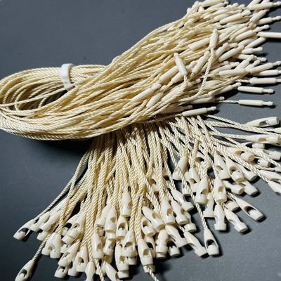 OEM Bulk Braided Nylon Locking Fabric Tag Fasteners màu beige