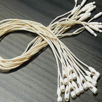 OEM Bulk Braided Nylon Locking Fabric Tag Fasteners màu beige