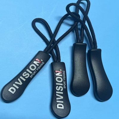 Đen nhựa treo cao su nylon Zipper kéo dây OEM