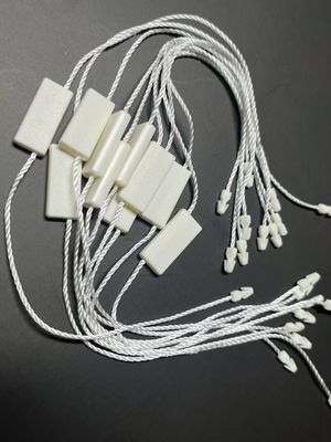 Dòng chữ nhật Polyester Snap Lock Nhãn nhựa gắn kết màu trắng Eco Friendly