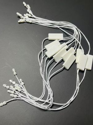 Dòng chữ nhật Polyester Snap Lock Nhãn nhựa gắn kết màu trắng Eco Friendly