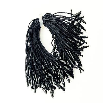 Custom Plain Swing Black Hang Tag Stringing Cord Cho cửa hàng bán lẻ