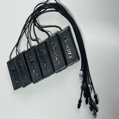 Chống khí 3 inch Đen treo dây thừng Swing Tag Thread 100pcs