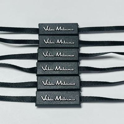 Thịt bông màu đen đeo thẻ dây dây cho các sản phẩm dệt may