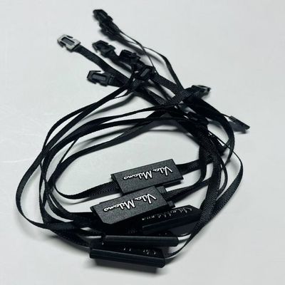 Thịt bông màu đen đeo thẻ dây dây cho các sản phẩm dệt may