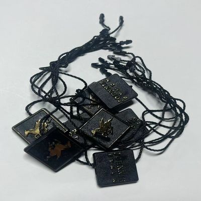 Quần áo Swing giá thẻ buộc Đen treo thẻ dây OEM