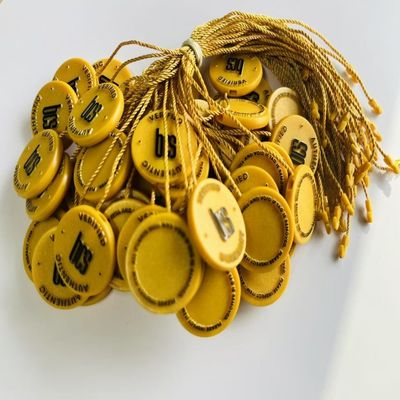 10 Inch màu vàng thẻ nhựa dây buộc vòng khóa khóa chân thẻ cho quần áo