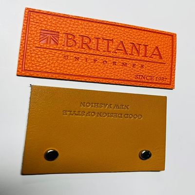 Rectangle Shape Custom Leather Labels for Garment Label Promotion