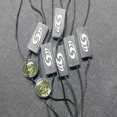 Dây treo thẻ 7 inch màu đen 0.1 ounce, thẻ treo nhẹ phù hợp cho thẻ sản phẩm quần áo và trưng bày bán lẻ