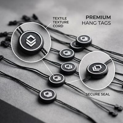 Độ dày 0.2mm Thẻ lắc quần áo Độ bền cao Thẻ quần áo được thiết kế để nhận dạng và theo dõi quần áo