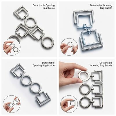Logo khách hàng làm túi phụ kiện có dây đai khóa khóa và các bộ phận thiết yếu được thiết kế cho quy trình sản xuất túi